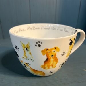New Charming Dog Lover's Mug with Paw Prints